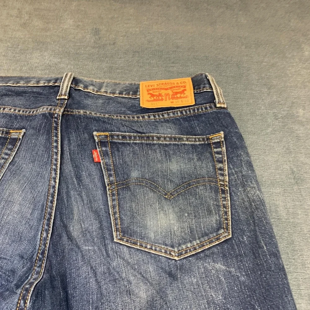 Vintage Levi's 511 Jeans Mens 36x32 Blue Denim Cotton Slim Fit Straight Leg Y2K
